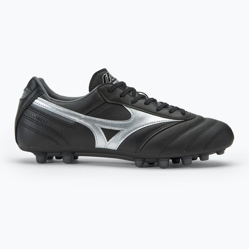 Încălțăminte de fotbal pentru bărbați  Mizuno Morelia II Pro AG black/galaxy silver/dark shadow 2