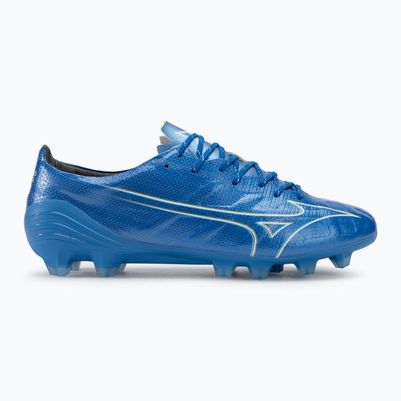 Încălțăminte de fotbal pentru bărbați Mizuno α Pro FG white/laser blue/gold 2