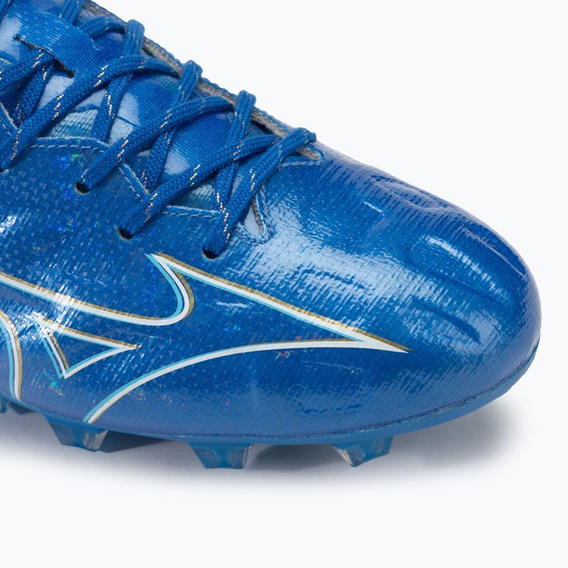 Încălțăminte de fotbal pentru bărbați Mizuno α Pro FG white/laser blue/gold 7