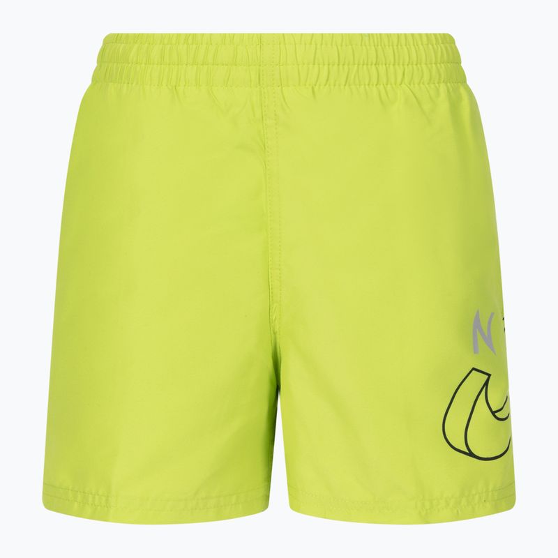 Pantaloni scurți de înot pentru copii Nike Split Logo 4" Volley, verde NESSC786-312