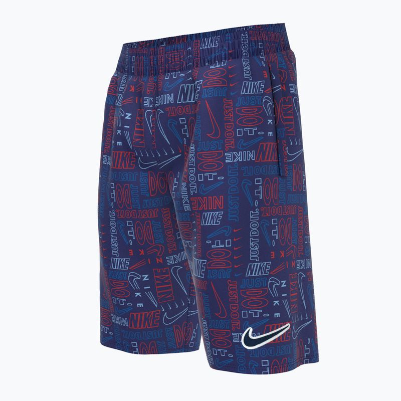 Pantaloni scurți de baie pentru copii Nike Logo Mashup 8" Volley albastru marin NESSC791-440 4