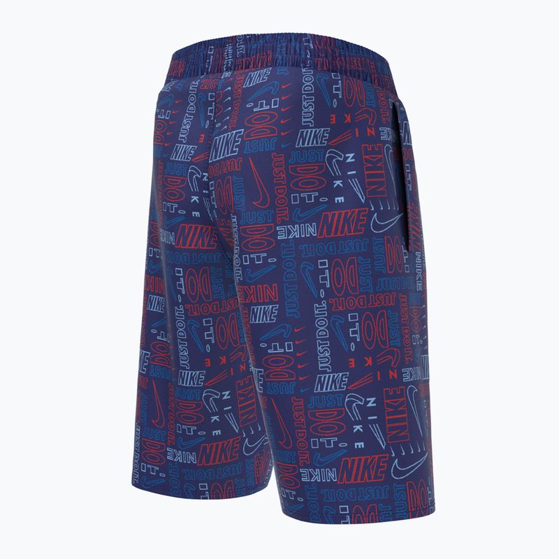 Pantaloni scurți de baie pentru copii Nike Logo Mashup 8" Volley albastru marin NESSC791-440 5