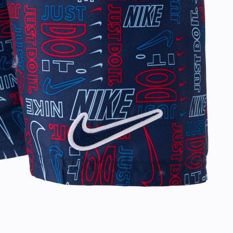 Pantaloni scurți de baie pentru copii Nike Logo Mashup 8" Volley albastru marin NESSC791-440 3