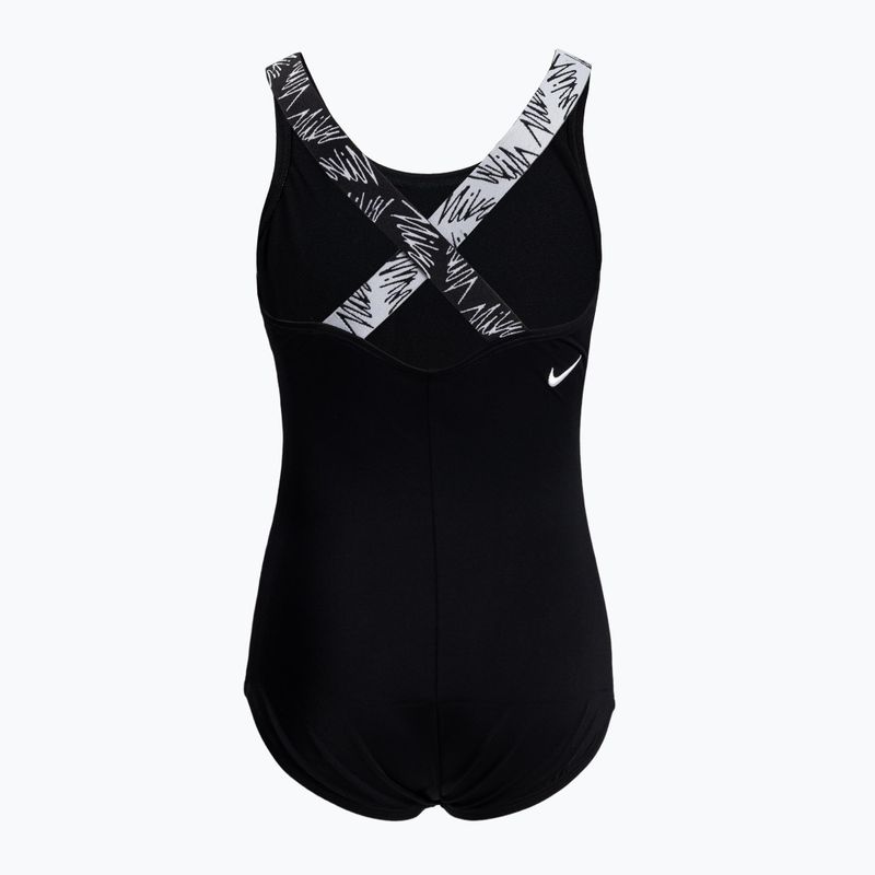 Costum de baie dintr-o singură piesă pentru copii Nike Crossback negru NESSC727-001 2