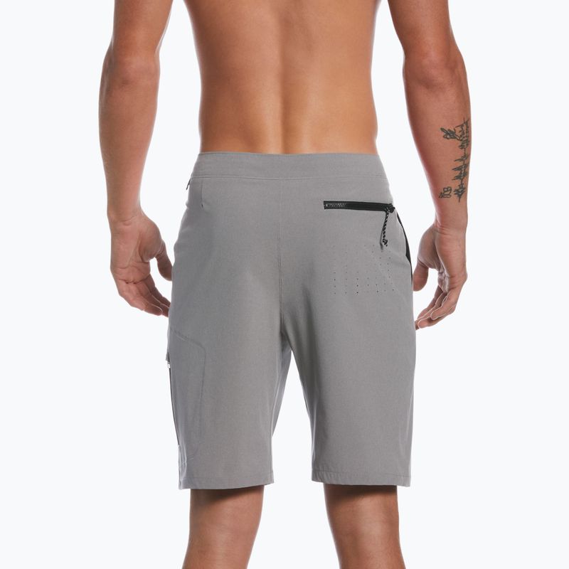 Pantaloni scurți de înot bărbați Nike Flow 9' Hybrid gri NESSC515 6