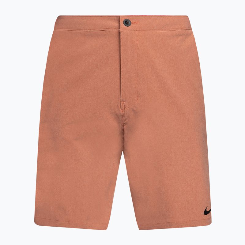 Pantaloni scurți de înot bărbați Nike Flow 9' Hybrid portocaliu NESSC515