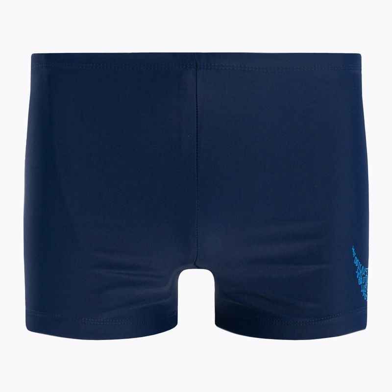 Costume de baie cu picior pătrat Nike Jdi Swoosh Square Leg pentru bărbați, albastru marin NESSC581