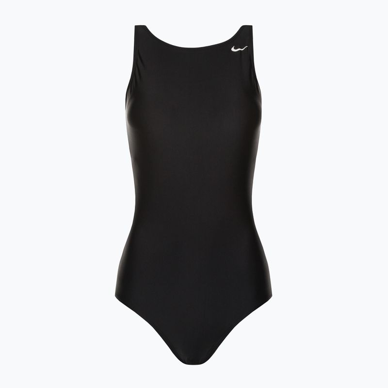 Costum de baie dintr-o singură piesă pentru femei Nike Hydralock Sculpt U-Back negru NESSC200-001