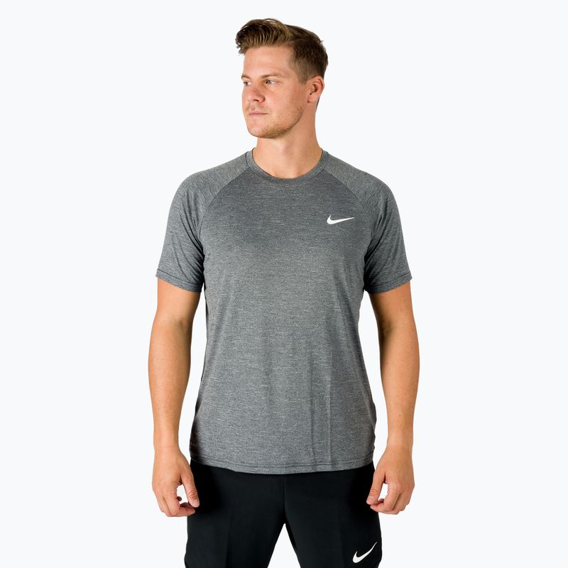 Tricou de antrenament pentru bărbați Nike Heather negru NESSB658-001
