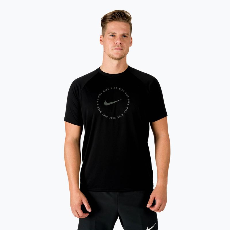 Tricou de antrenament pentru bărbați Nike Ring Logo negru NESSC666-001