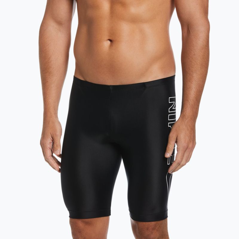 Bărbați Nike Multi Logo Swim Jammer Jet Black NESSC588 5