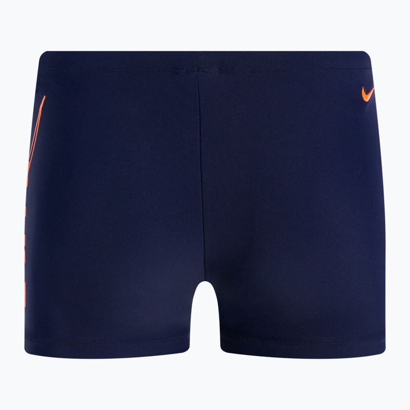 Bokserki kąpielowe męskie Nike Reflect Logo Square Leg granatowe NESSC583440 2