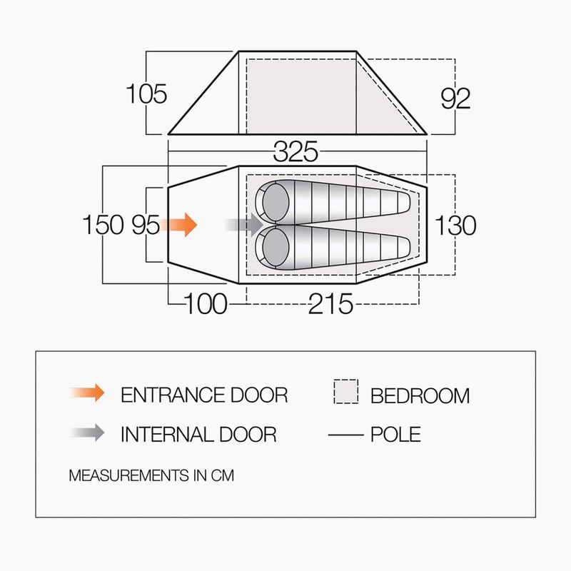 Cort de camping pentru 2-persoane Vango Scafell 200 pamir green 2