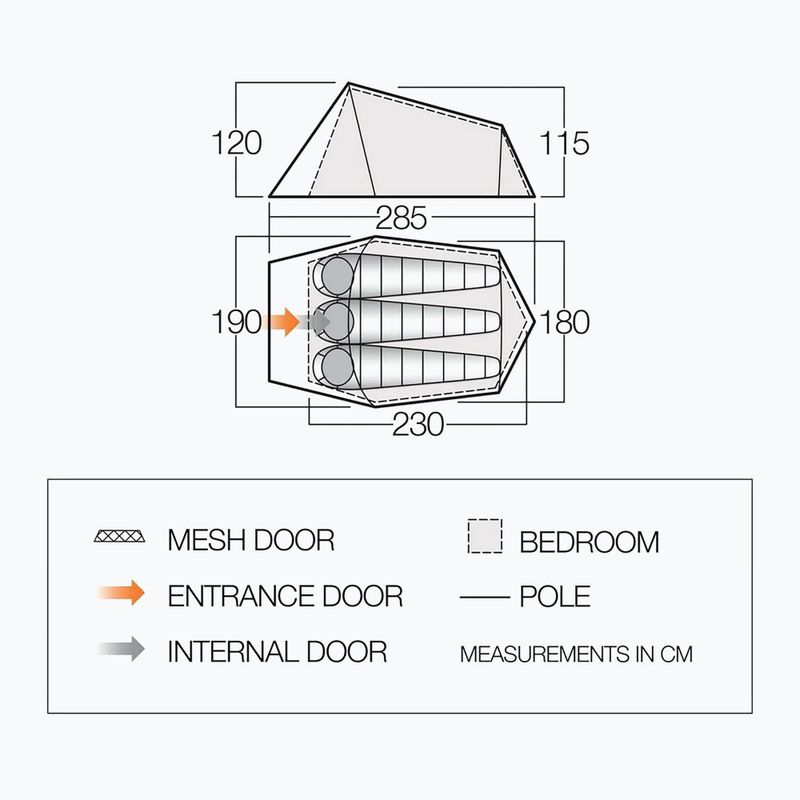 Cort de 3-persoane Vango Soul 300 deep blue 2
