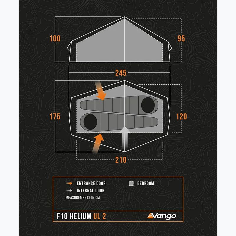 Cort de trekking pentru 2-persoane Vango Helium UL 2 alpine green 2