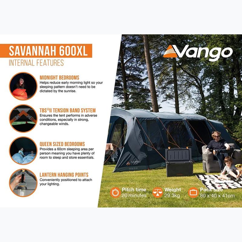 Cort de camping 6-persoane Vango Savannah 600XL deep blue 10