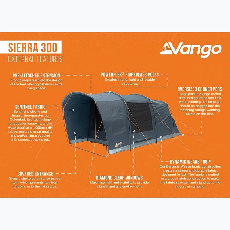 Cort de camping 3-persoane Vango Sierra 300 deep blue 10