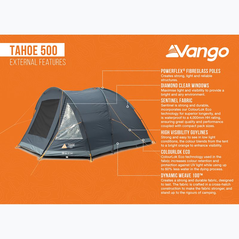 Cort de camping pentru 5-persoane Vango Tahoe 500 deep blue 13