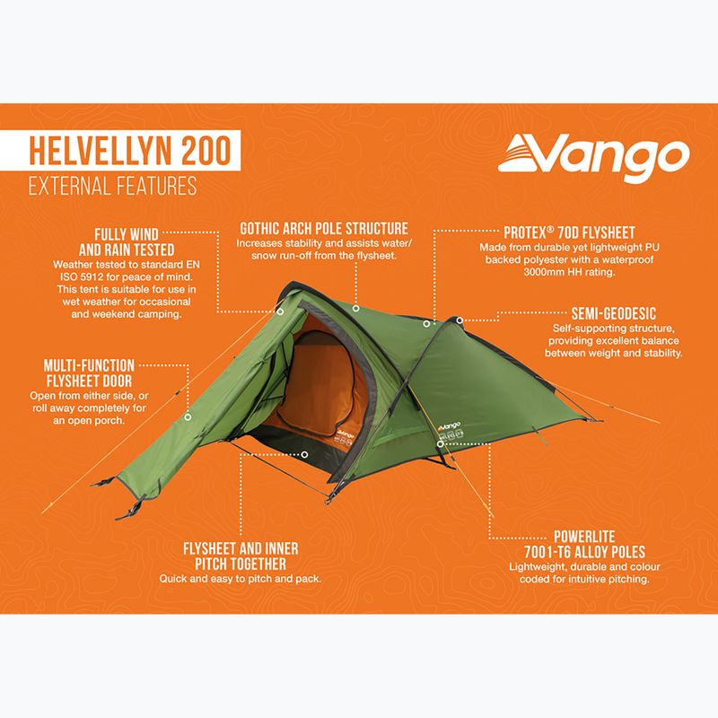 Cort de trekking pentru 2-persoane Vango Helvellyn 200 pamir green 18