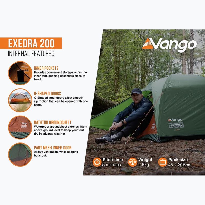 Cort de trekking 2-persoane Vango Exedra 200 forest green 12