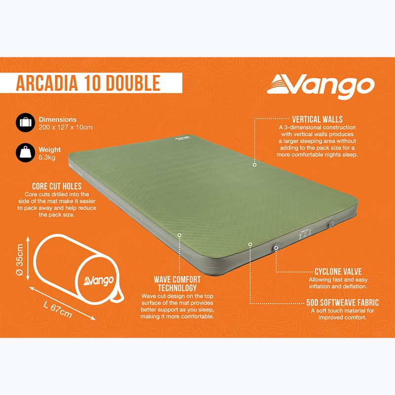 Saltea autogonflabilă Vango Arcadia 10 Double olive 7