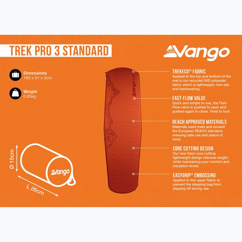 Covoraș autogonflabil Vango Trek Pro 3 Standard harissa 7