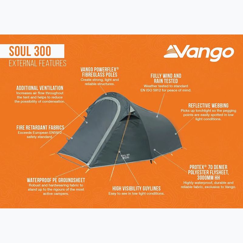 Cort de trekking 3-persoane Vango Soul 300 deep blue 4