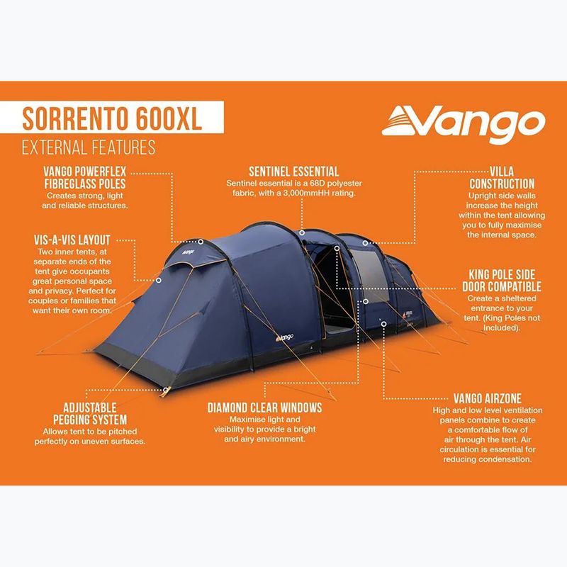 Cort de camping 6-persoane Vango Sorento 600XL twilight blue 12