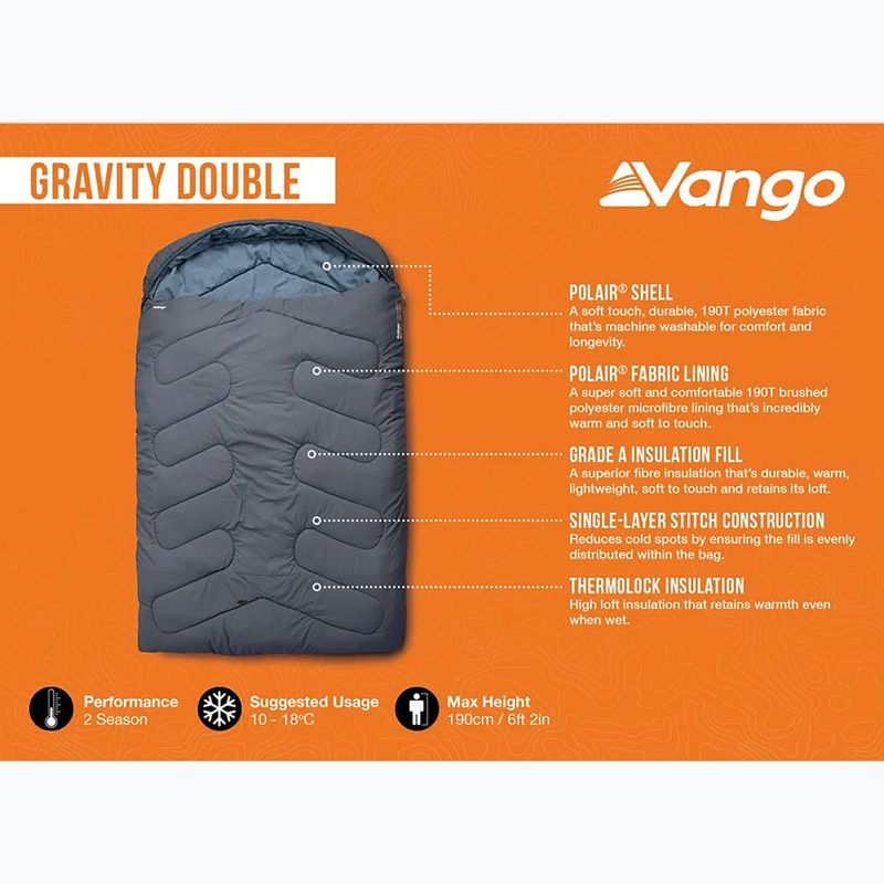 Sac de dormit Vango Gravity Double deep blue 6