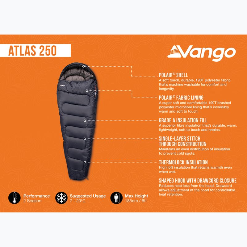 Sac de dormit Vango Atlas 250 midnight navy 5
