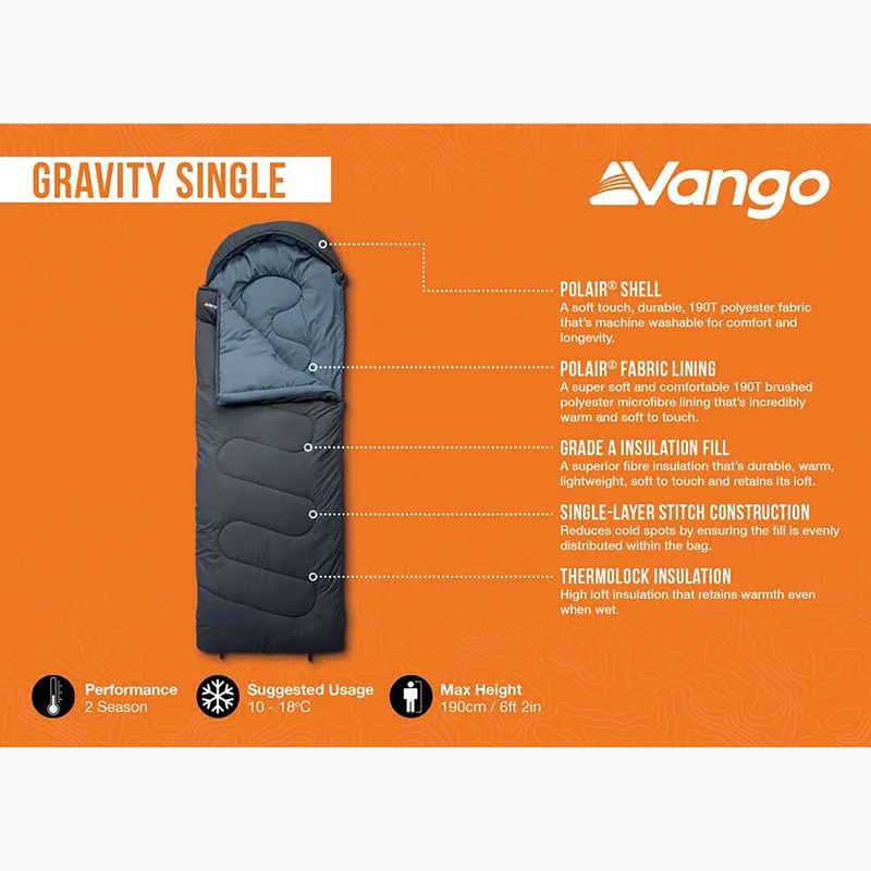 Sac de dormit Vango Gravity Single deep blue 6