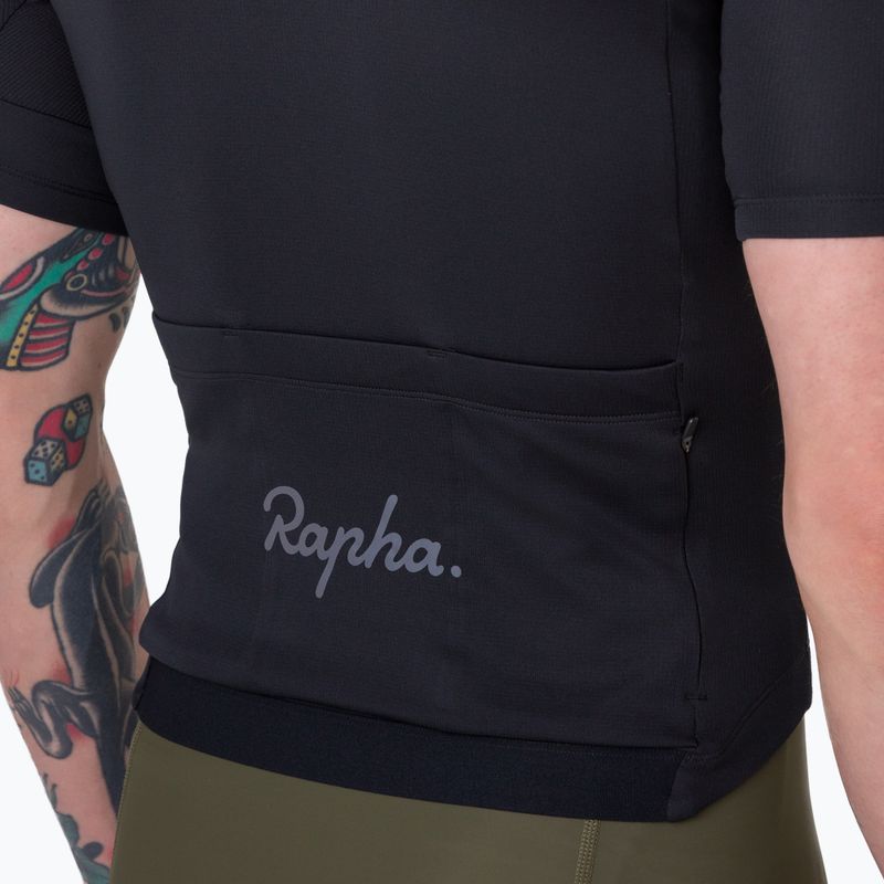 Tricou de ciclism pentru bărbați Rapha Brevet Element Jersey black/dark grey 4
