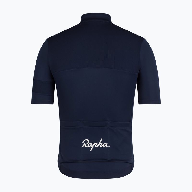 Tricou de ciclism pentru bărbați Rapha Brevet Element Jersey dark navy/white 6
