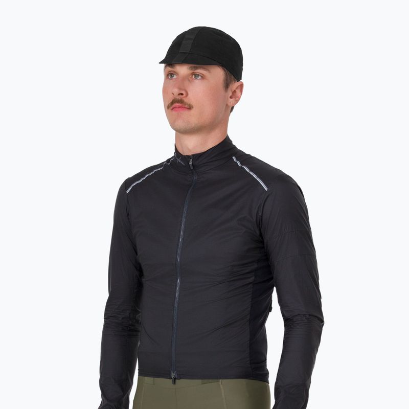 Geacă de ciclism pentru bărbați Rapha Brevet Element Wind Jacket black/grey 2