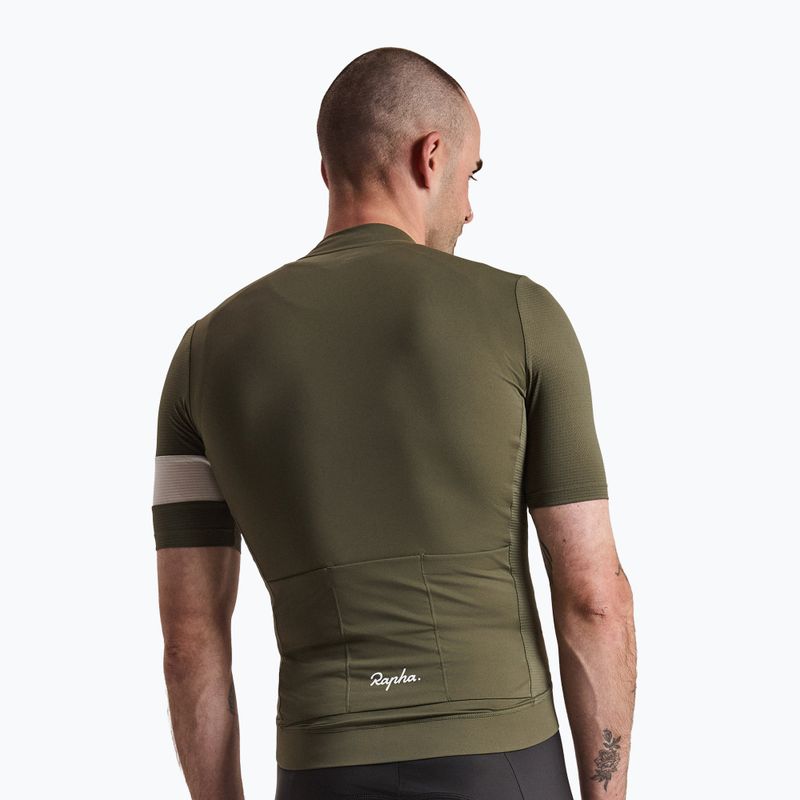 Tricou de ciclism pentru bărbați Rapha Core Lightweight Jersey dark green/white 2
