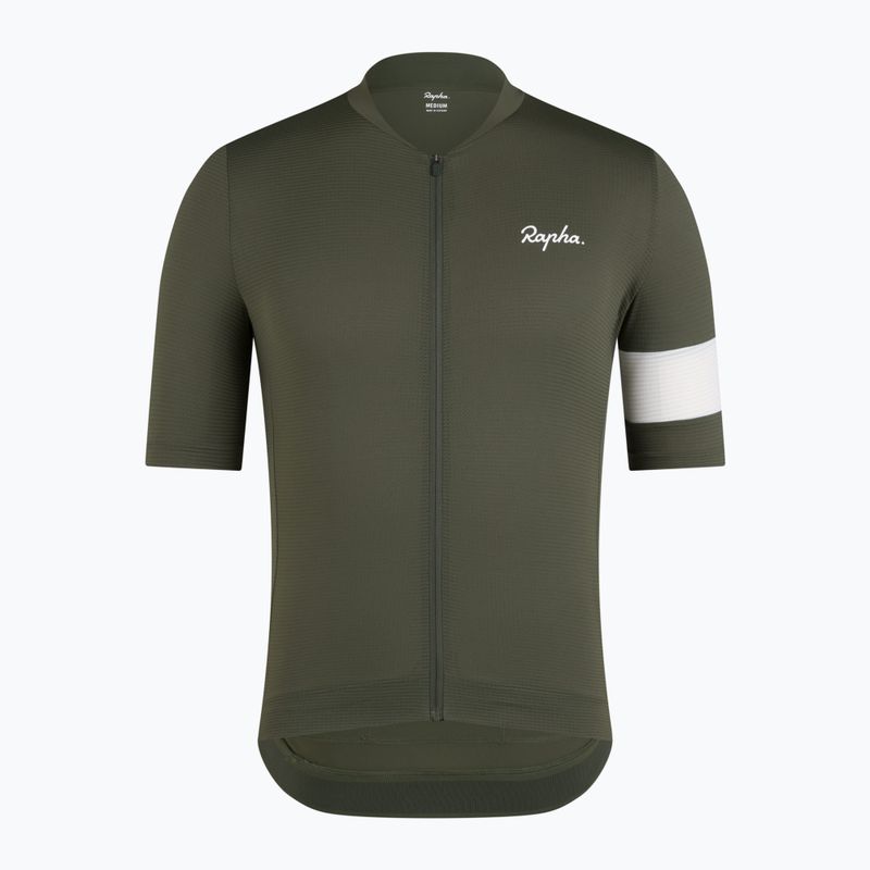 Tricou de ciclism pentru bărbați Rapha Core Lightweight Jersey dark green/white 5