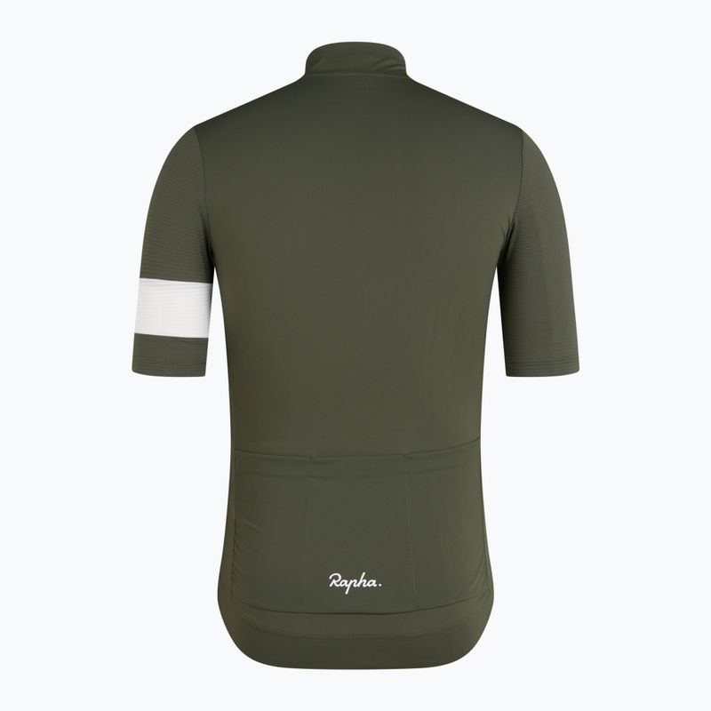 Tricou de ciclism pentru bărbați Rapha Core Lightweight Jersey dark green/white 6