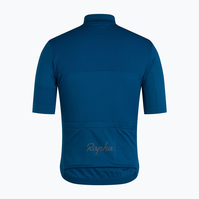 Tricou de ciclism pentru bărbați Rapha Brevet Element Jersey jewelled blue/navy 2