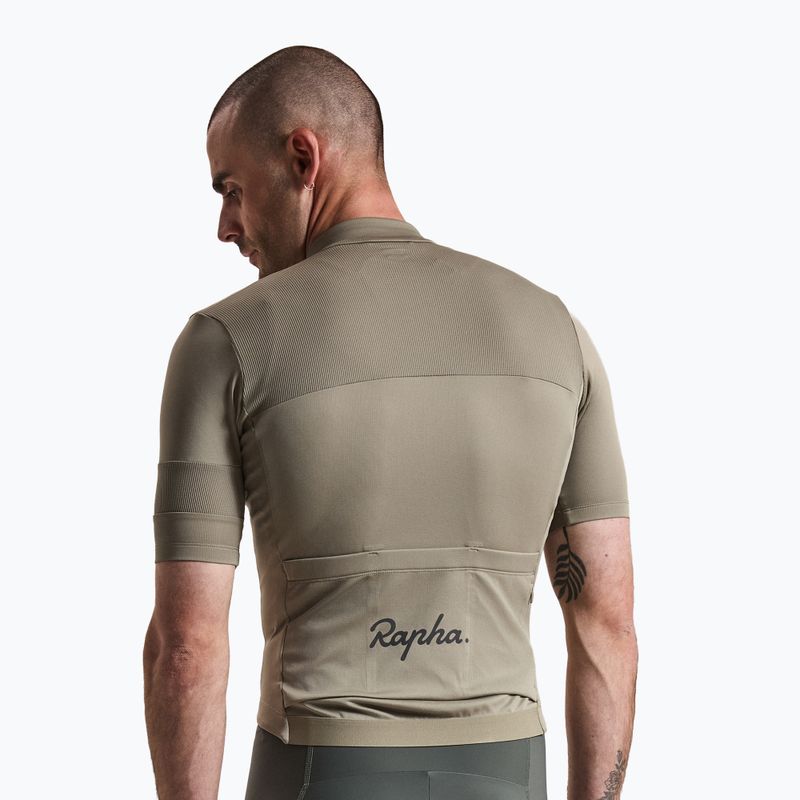 Tricou de ciclism pentru bărbați Rapha Brevet Element Jersey khaki/black 2