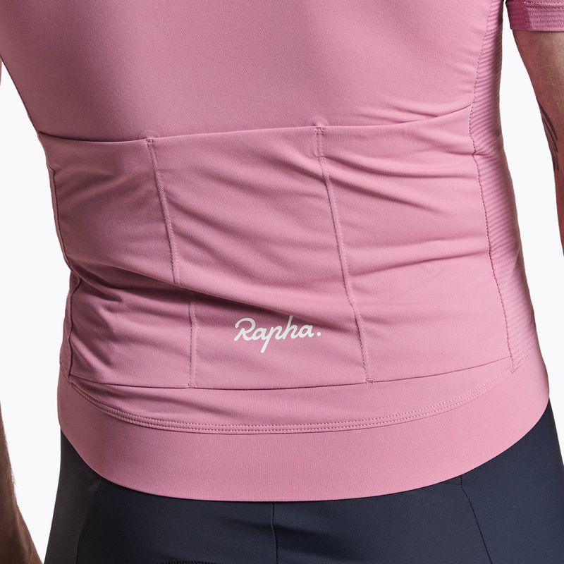 Tricou de ciclism pentru bărbați Rapha Core Lightweight Jersey dusty mauve/white 4