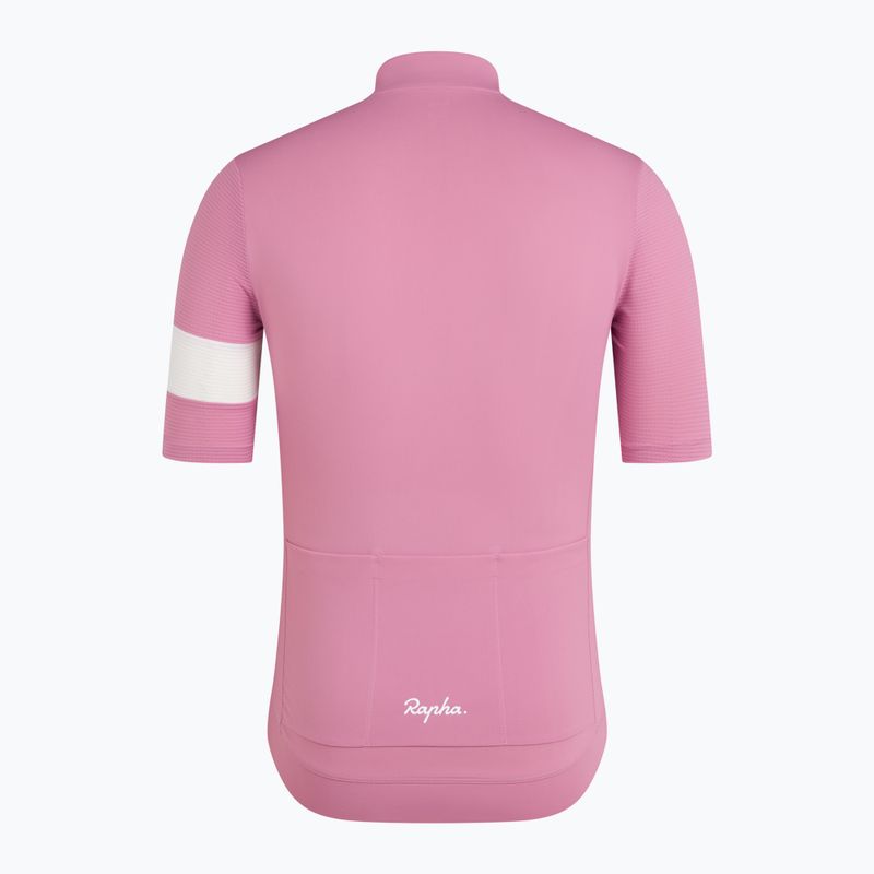 Tricou de ciclism pentru bărbați Rapha Core Lightweight Jersey dusty mauve/white 6