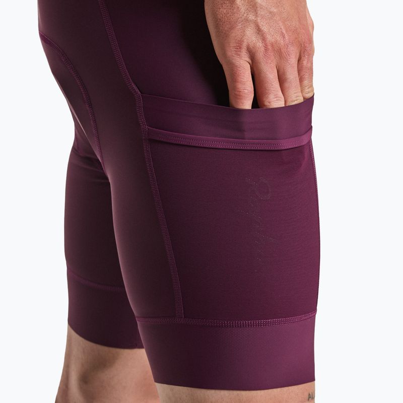Pantaloni scurți de ciclism pentru bărbați Rapha Brevet Element Cargo Bib Shorts plum/white 4