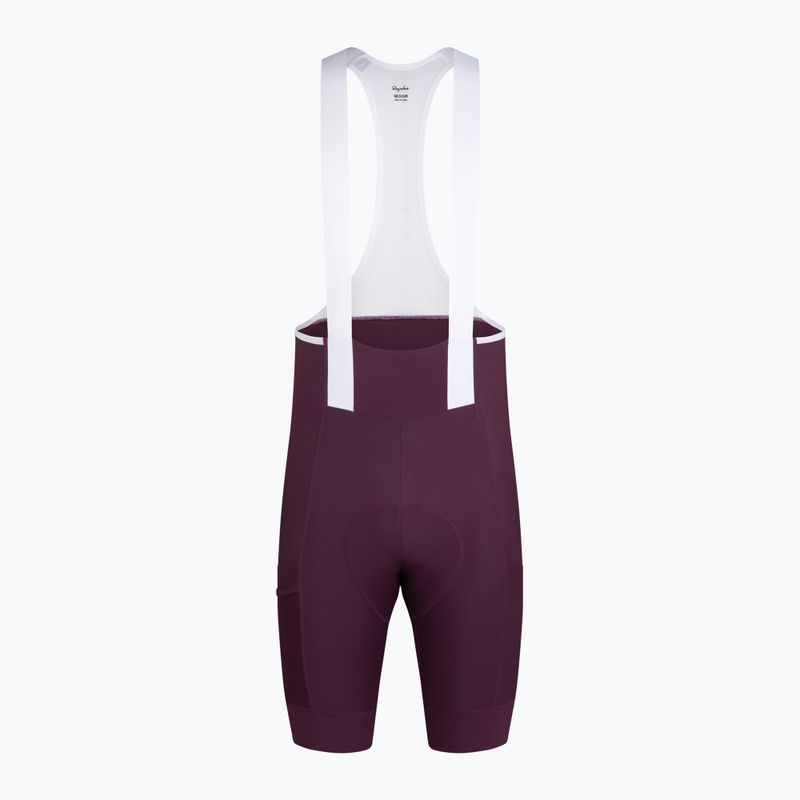 Pantaloni scurți de ciclism pentru bărbați Rapha Brevet Element Cargo Bib Shorts plum/white 5