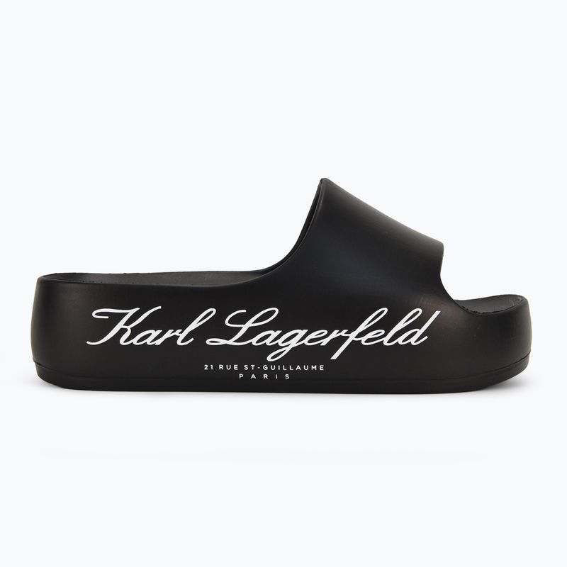 Papuci pentru femei KARL LAGERFELD Kobo II Hotel Logo black eco eva