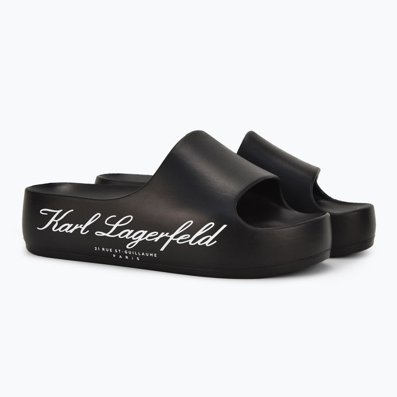 Papuci pentru femei KARL LAGERFELD Kobo II Hotel Logo black eco eva 2