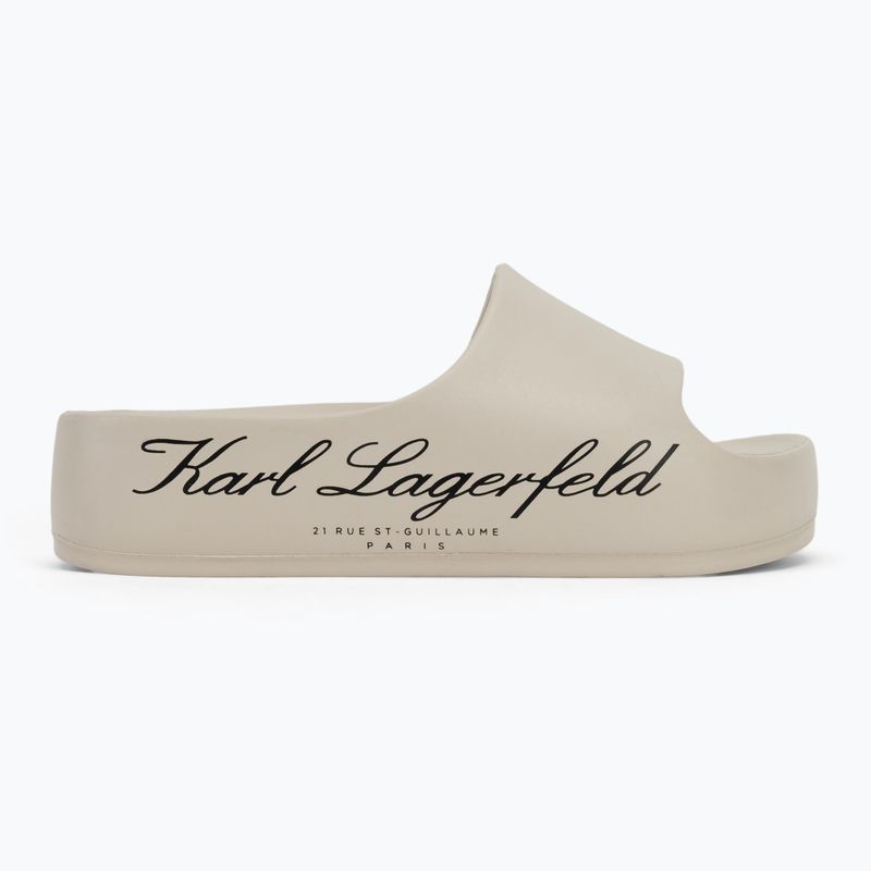 Papuci pentru femei KARL LAGERFELD Kobo II Hotel Logo off white eco eva 2