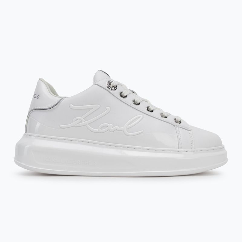 Încălțăminte pentru femei KARL LAGERFELD Kapri Signia Shine white leather/mono 2