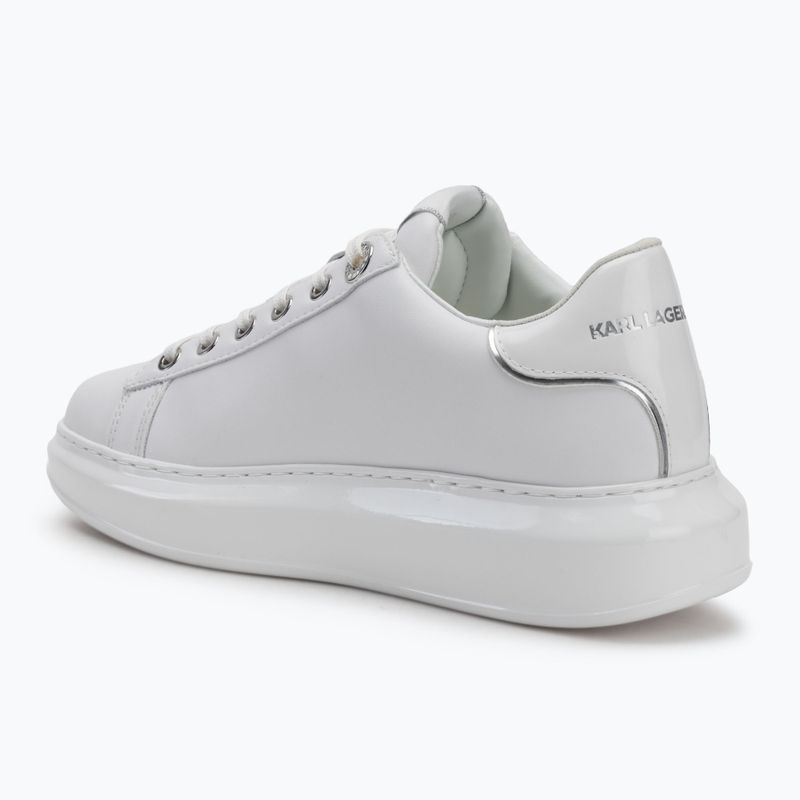 Încălțăminte pentru femei KARL LAGERFELD Kapri Signia Shine white leather/mono 3
