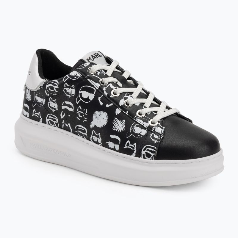 Încălțăminte pentru femei KARL LAGERFELD Kapri Twin Nft Graffiti black/white leather