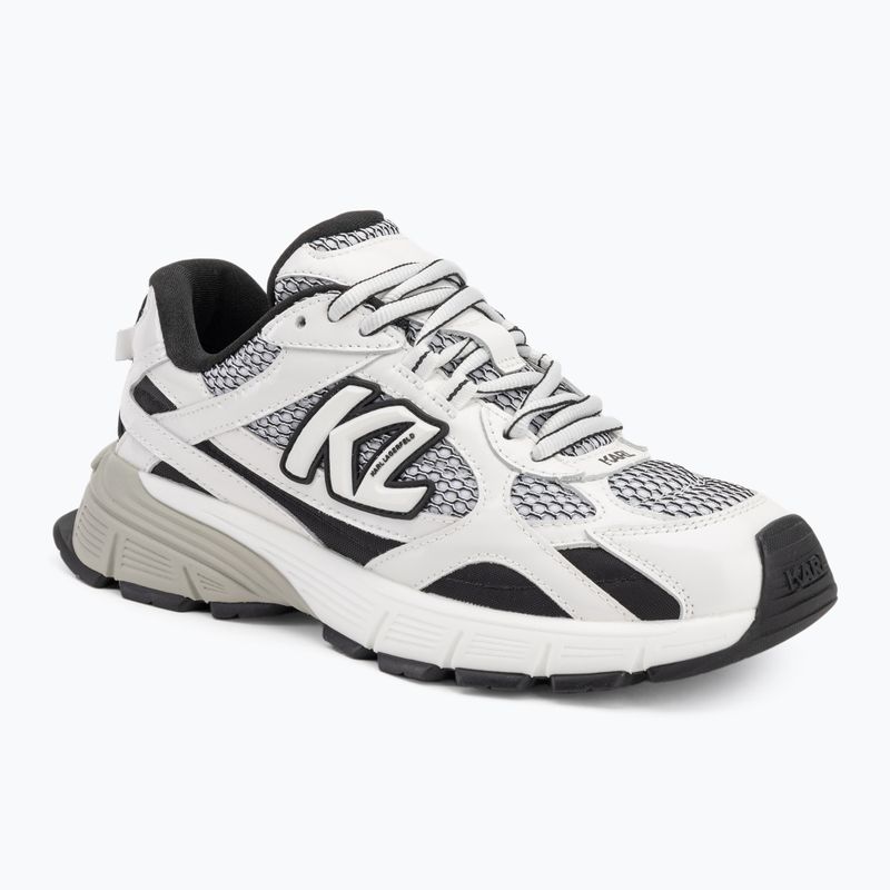 Încălțăminte pentru femei KARL LAGERFELD Orion Sidetrim black leather/textile w/white